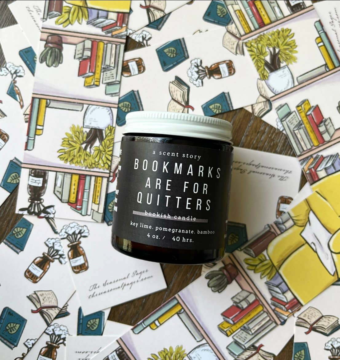 Bookmarks Are For Quitters - Bookish Candle | Book Themed