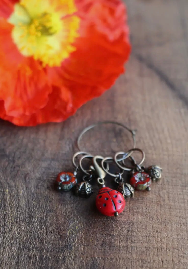 Garden Visitors Stitch Marker Set