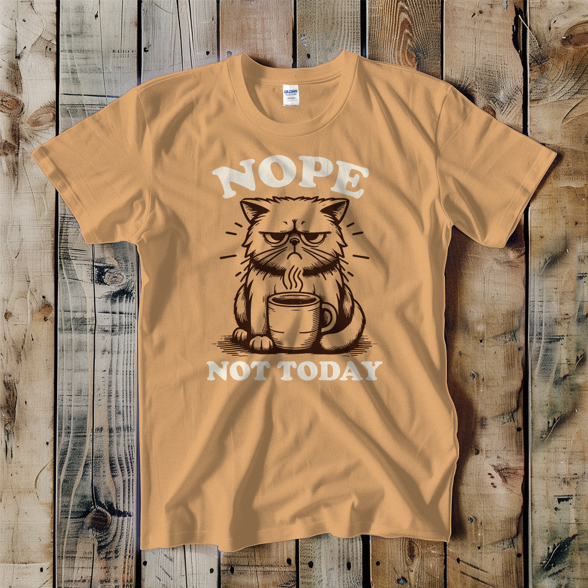 Nope Not Today Sleepy Cat Unisex Tee