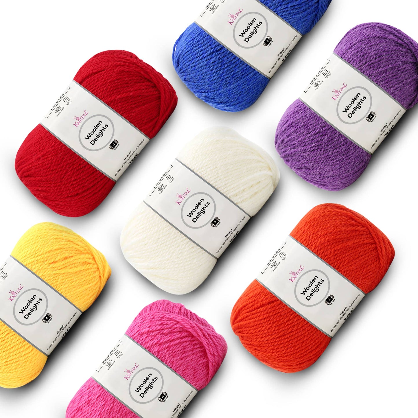 Woolen Delights Multicolor Pack of 7 Skeins