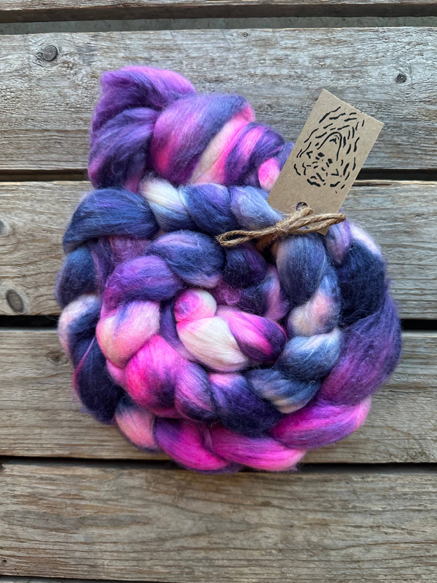 Merino Silk Roving Braids