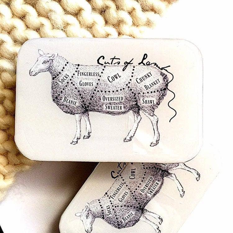Cuts of Lamb Knitting Notions Tin, Crochet Notions