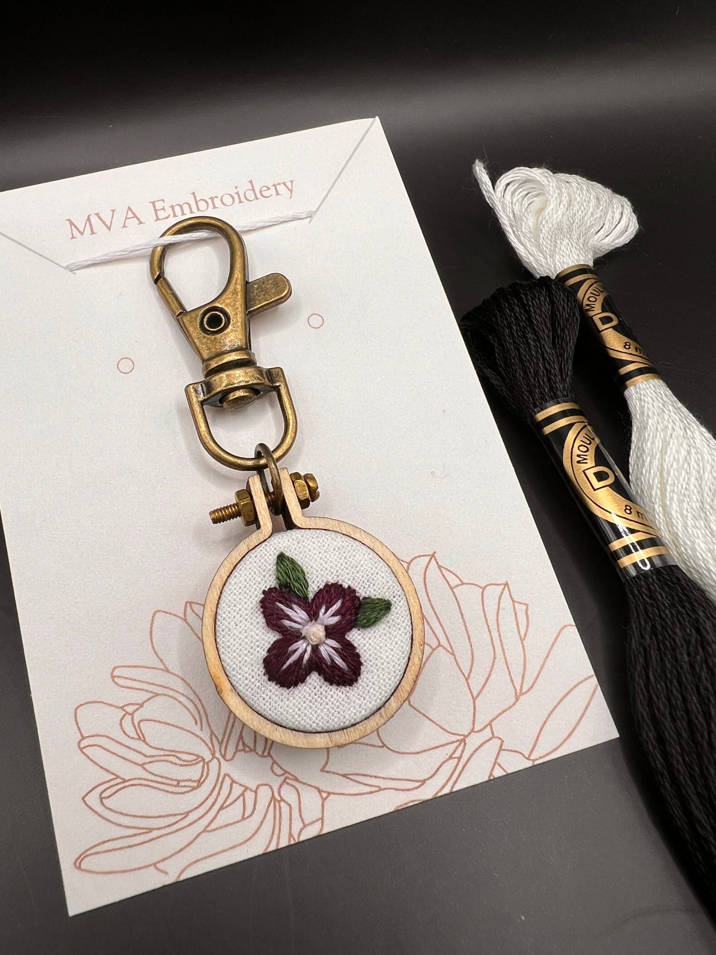 Mini Embroidery Keychain