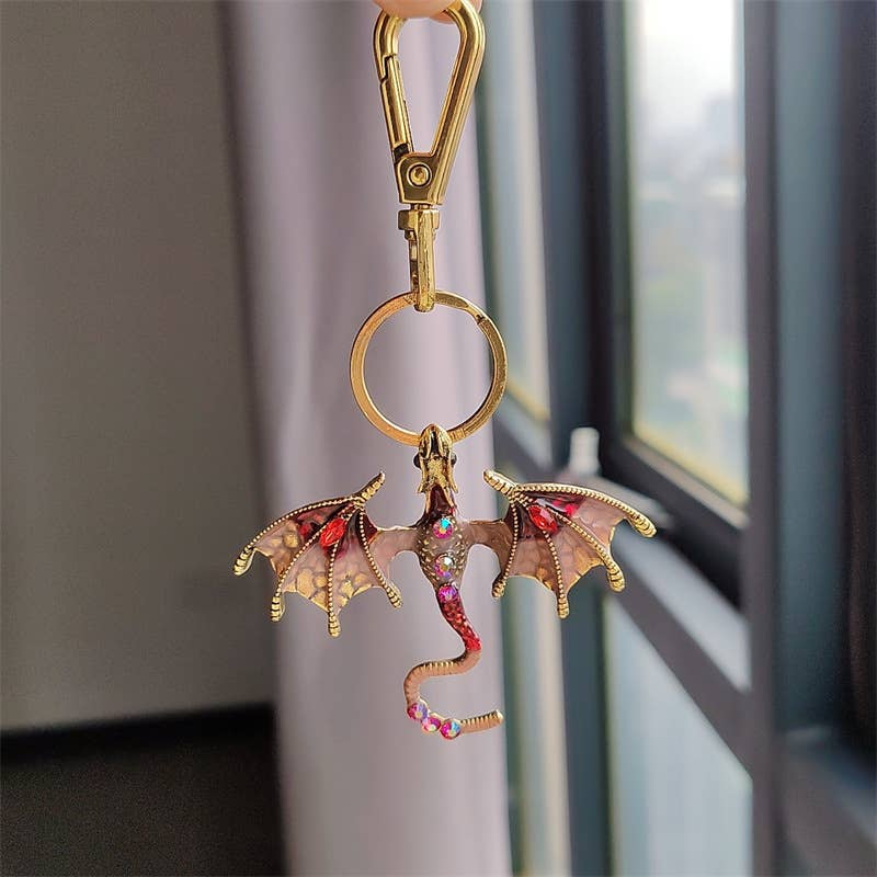 Vintage Oil Drip Cartoon Flying Dragon Brooch