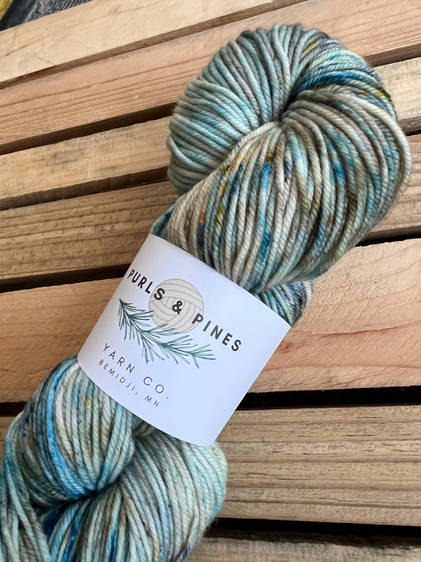 Purls and Pines Shadows On the Lake Hand Dyed Yarn