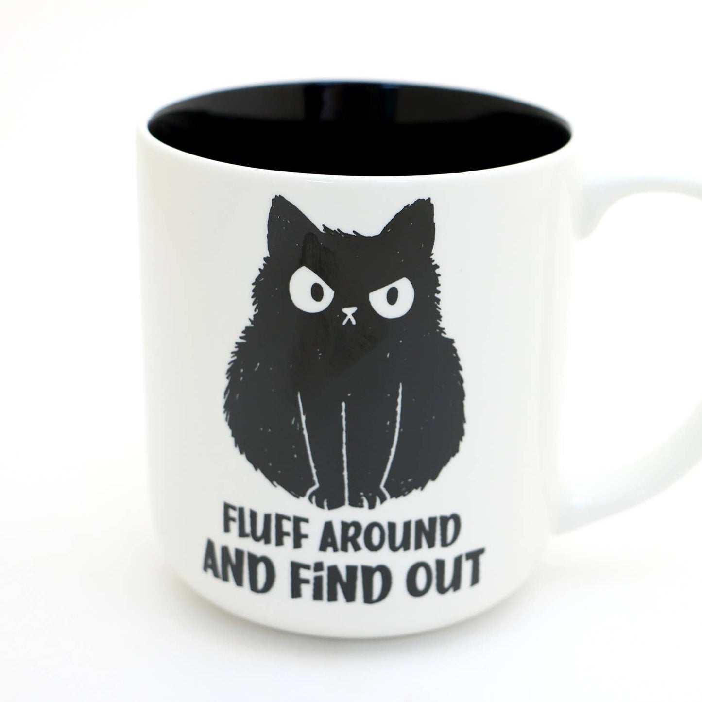FAFO cat mug, Fluff Around and Find Out, funny cat