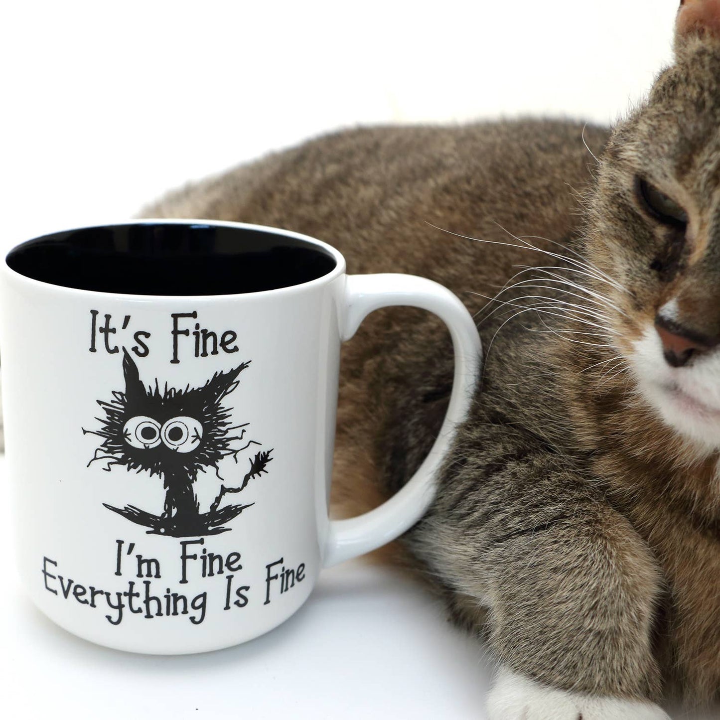 It's Fine, I'm Fine, Everything is Fine Cat Mug