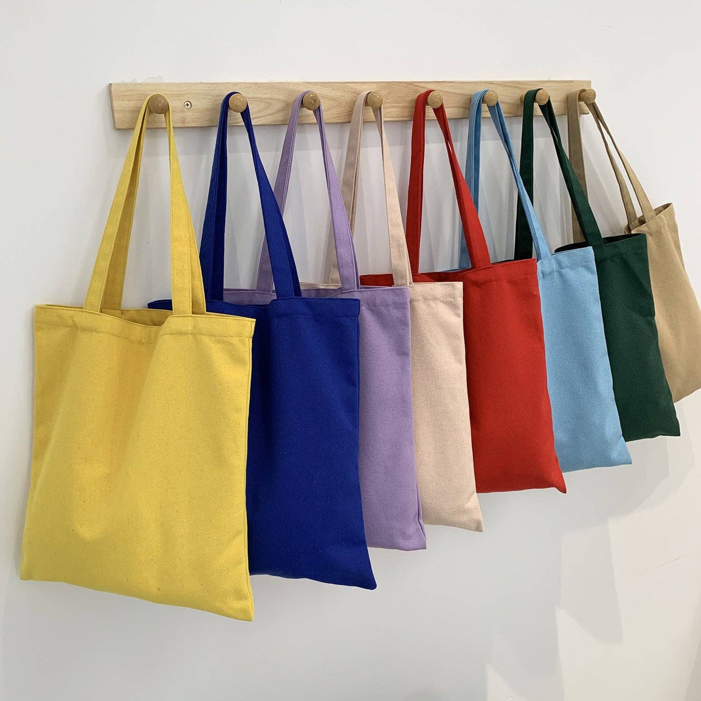 2026 Spring Summer Colored Blank Canvas Tote Bag