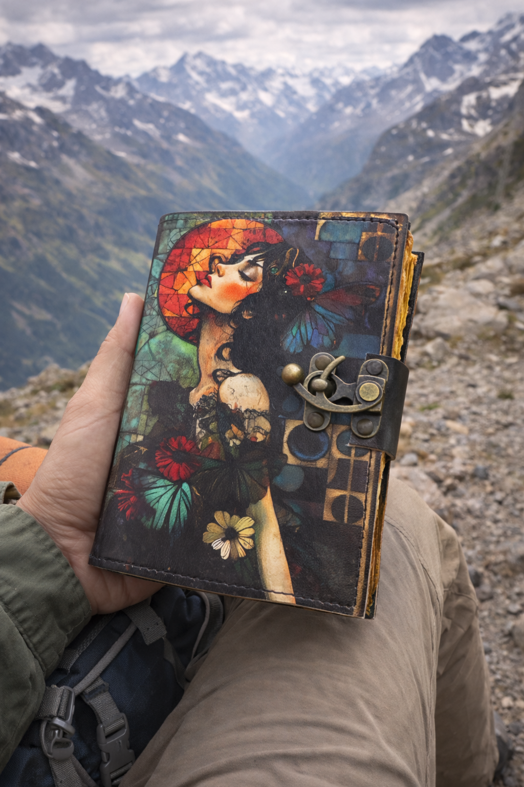 Leather Journal Gothic Notebook the Vintage Grimoire Diary