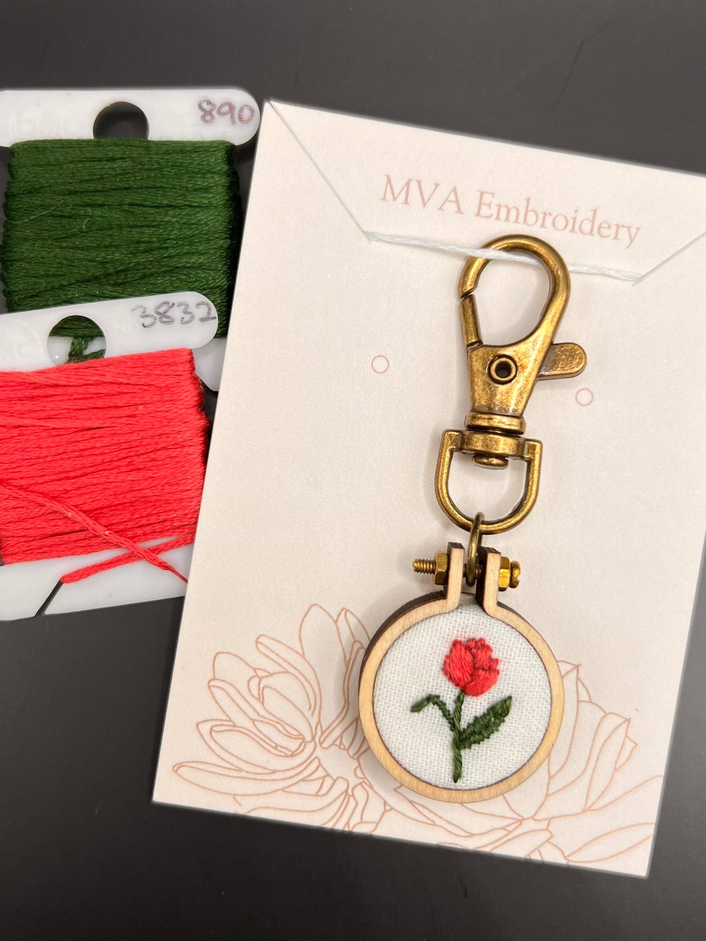 Mini Embroidery Keychain