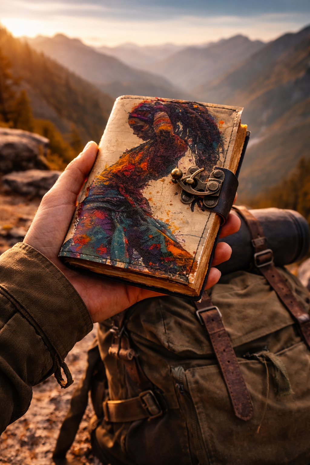 Leather Bound Journal Handmade Vintage Grimoire Notebook