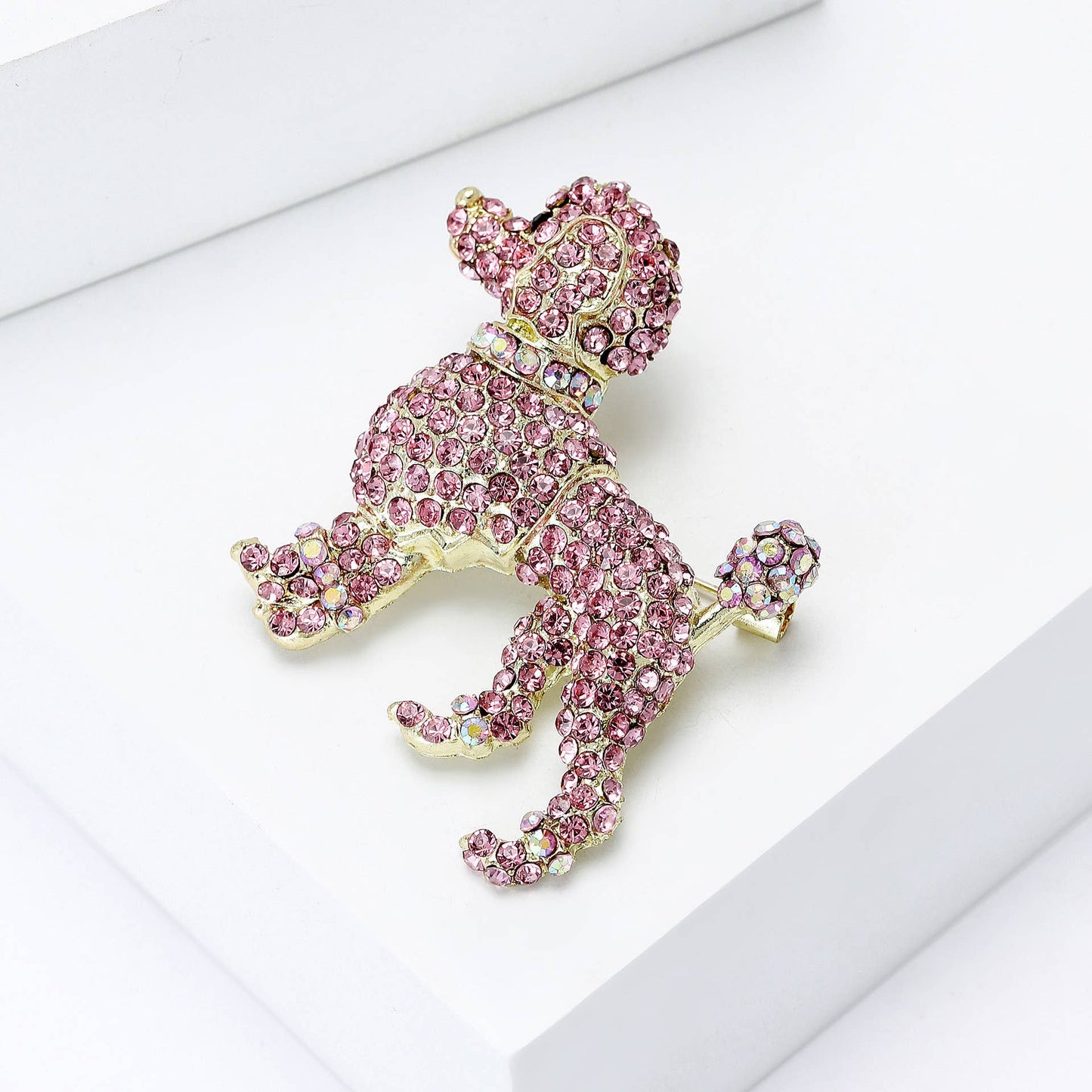 Sparkling Poodle Brooches, Dog Animal Pin Accessories