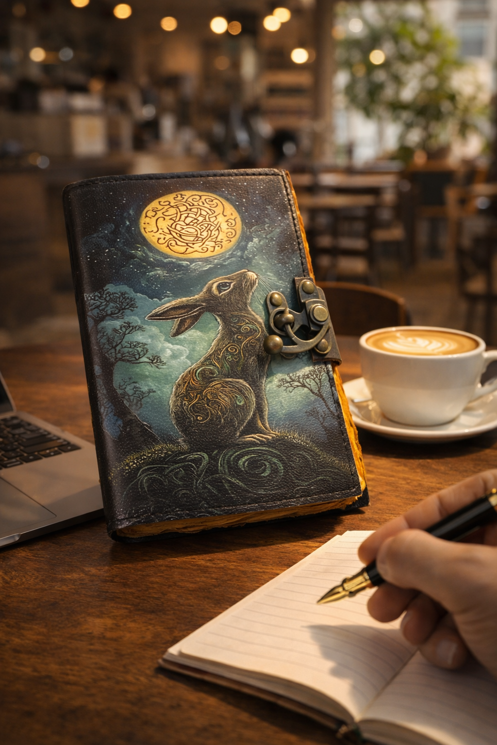 Leather Journal Blank Vintage Grimoire Notebook Diary