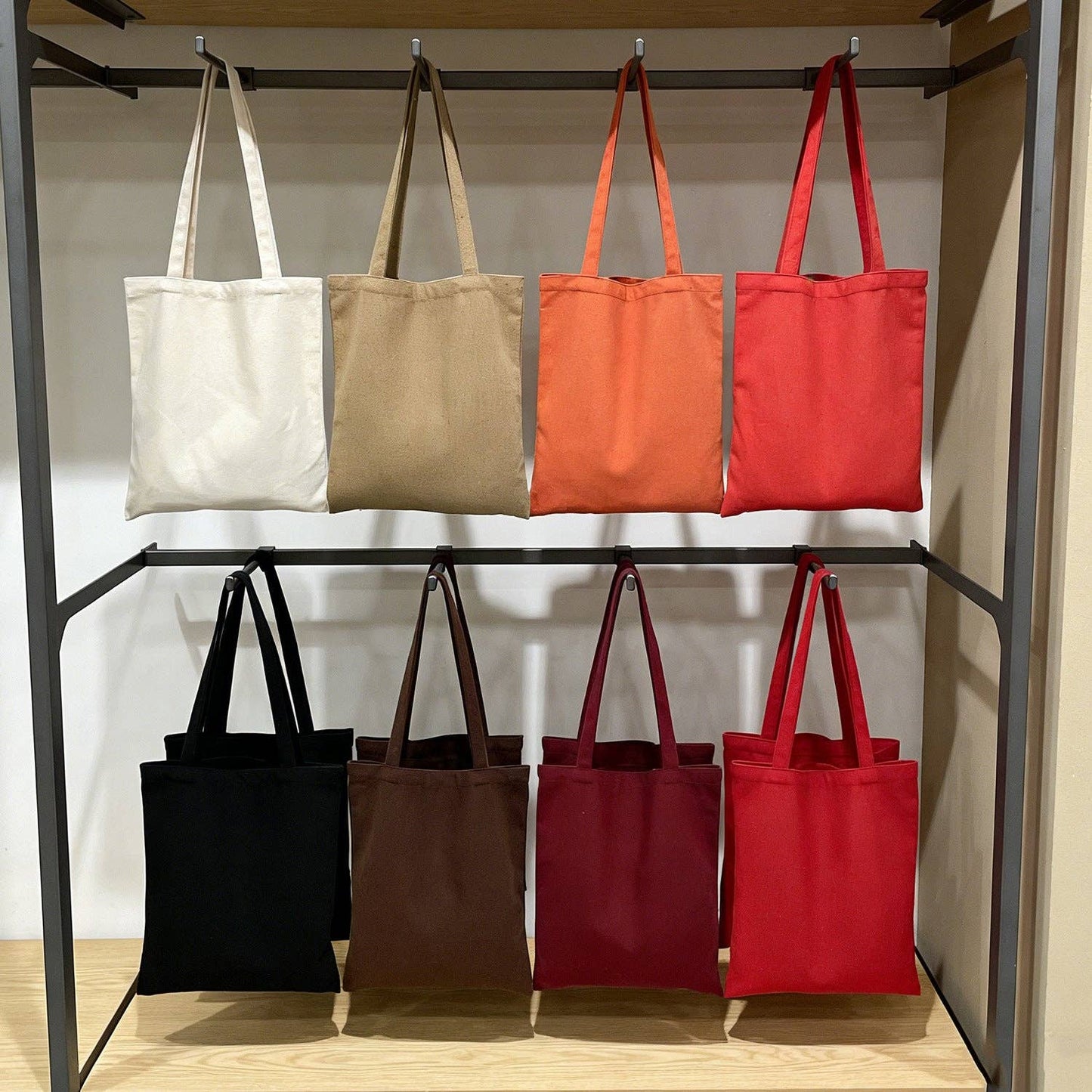 2026 Spring Summer Colored Blank Canvas Tote Bag