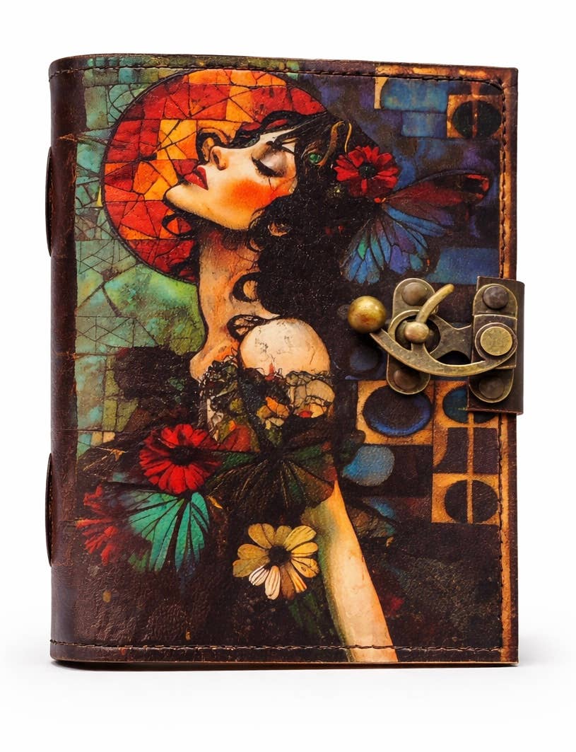 Leather Journal Gothic Notebook the Vintage Grimoire Diary