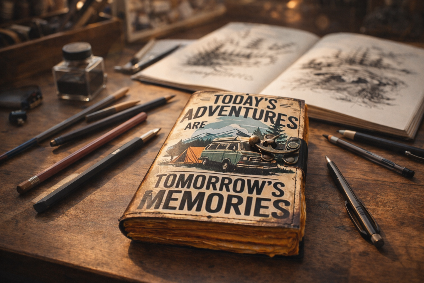 Leather Bound Journal Handmade Vintage Grimoire Notebook