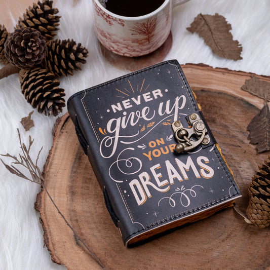 Leather Journal With Quotes Notebook Diary for Travel Lovers