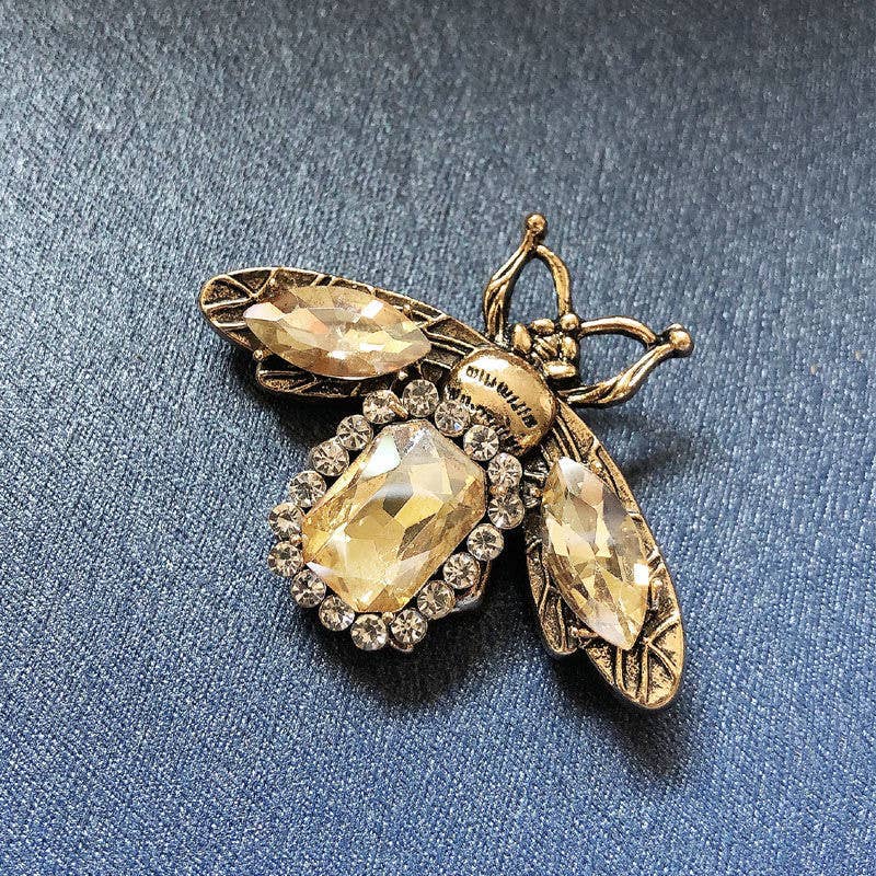 Lovely Diamond Dragonfly Butterfly Brooch Pin