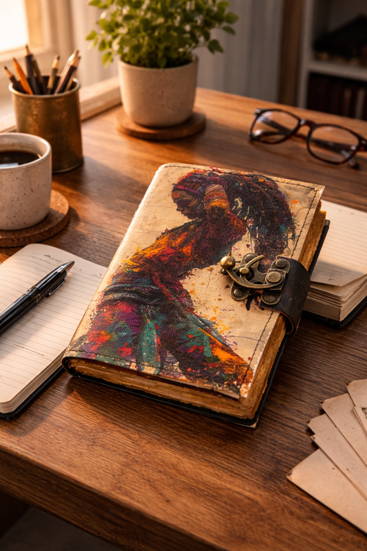 Leather Bound Journal Handmade Vintage Grimoire Notebook