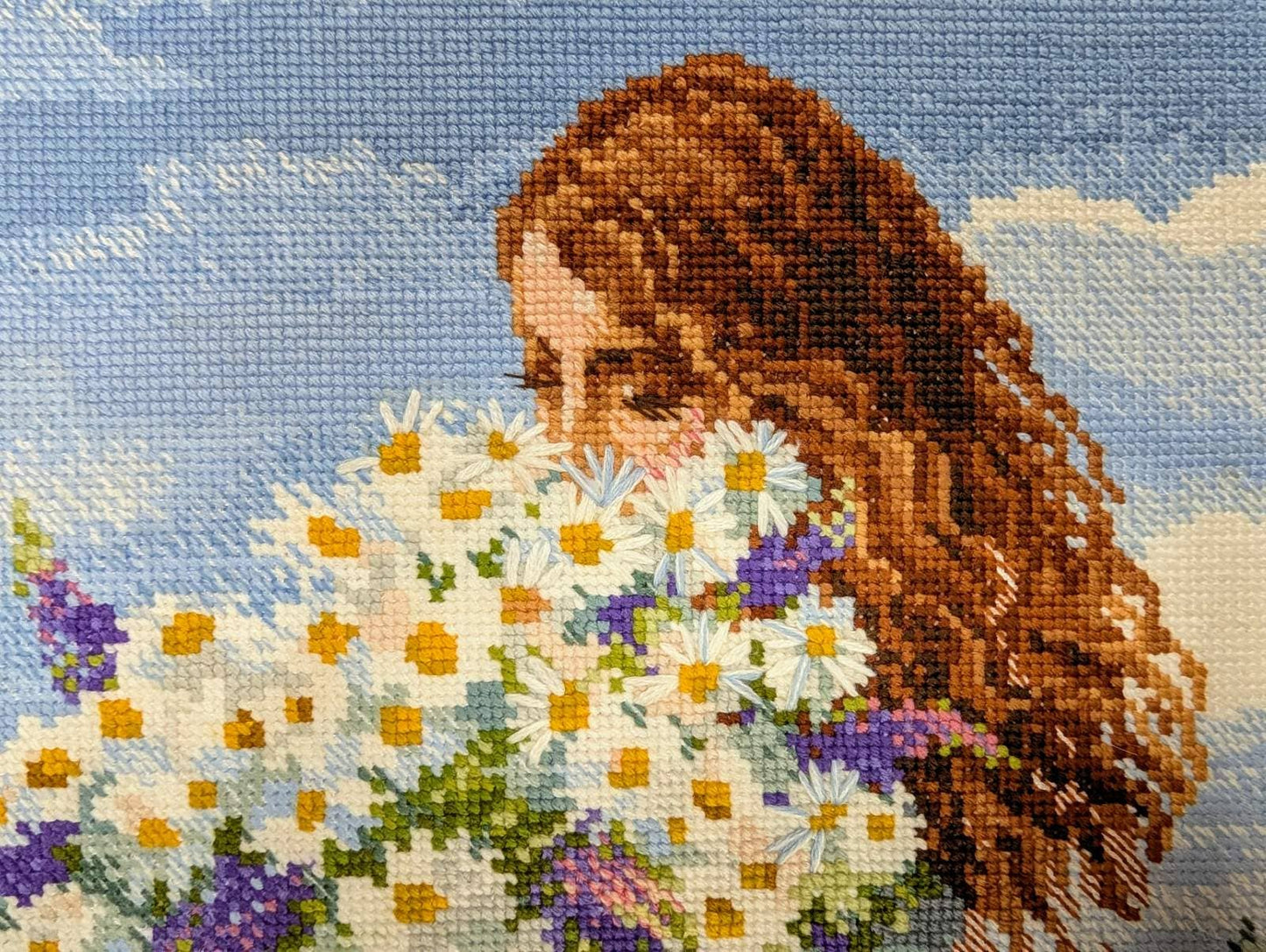 RIOLIS Cross Stitch Kit Chamomile Happiness 2253 Girl Floral