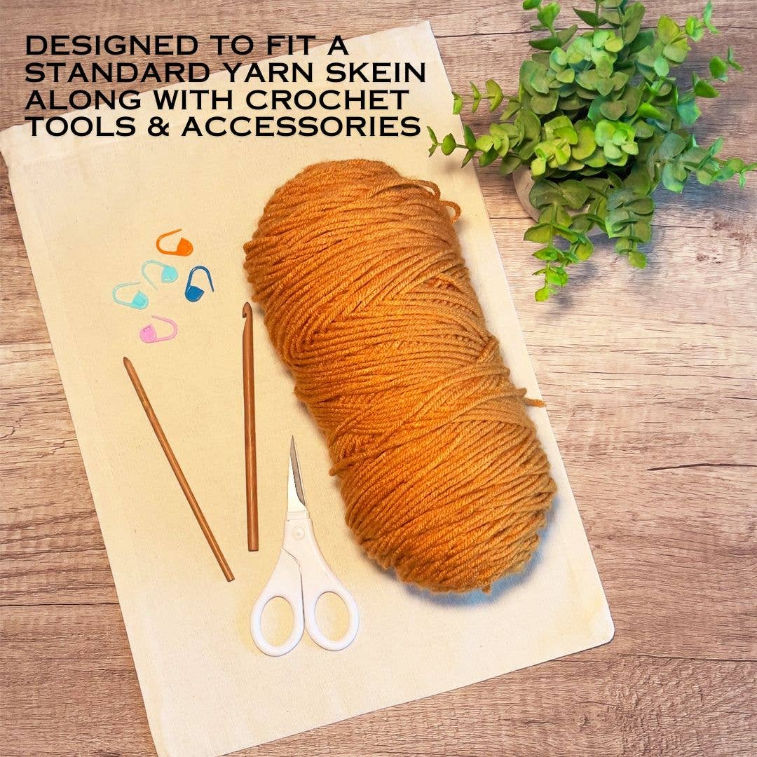 Yarn Funny Quotes Drawstring Project Bags