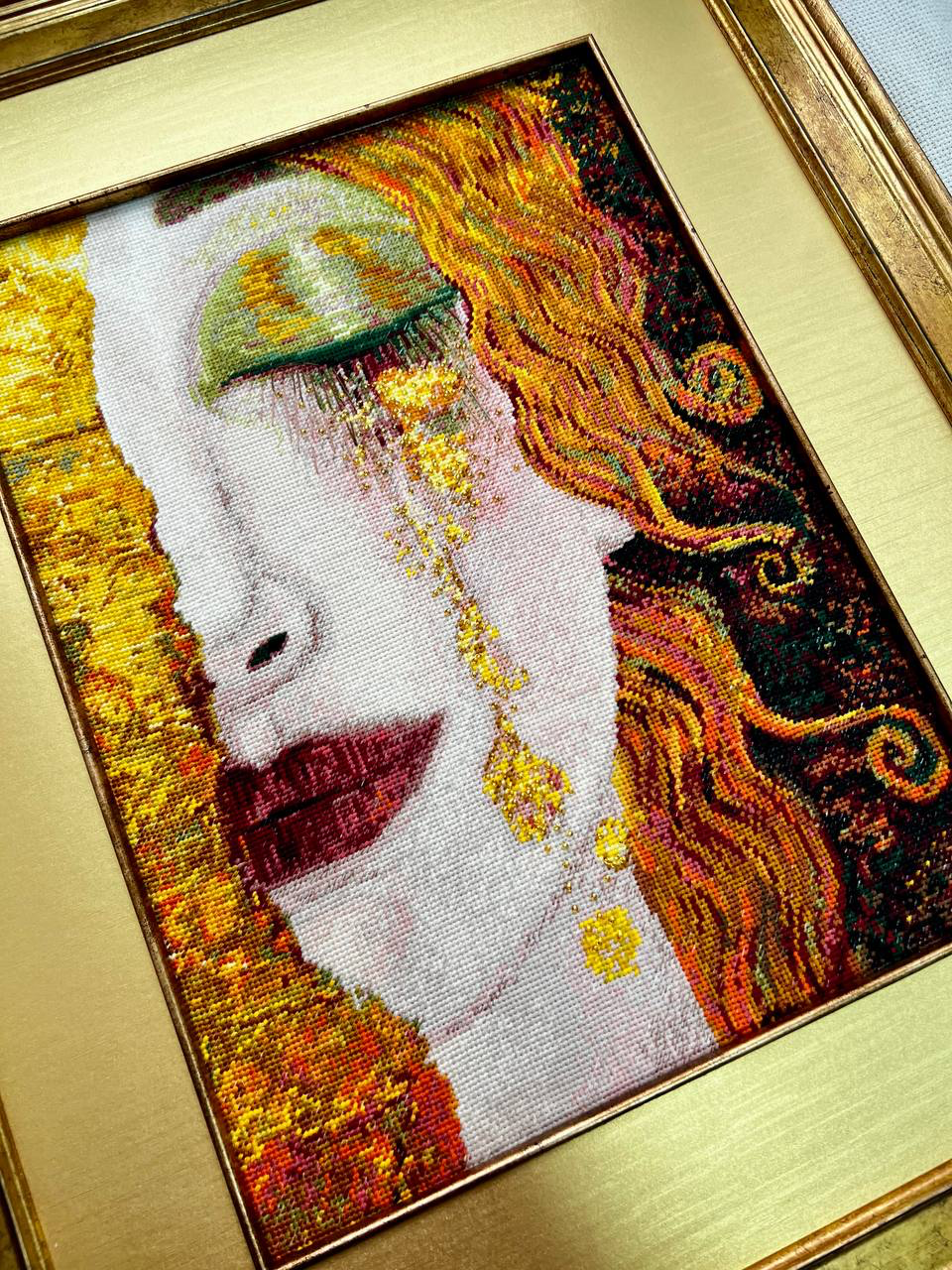 RIOLIS Cross Stitch Kit Golden Tears 2314 Klimt Portrait