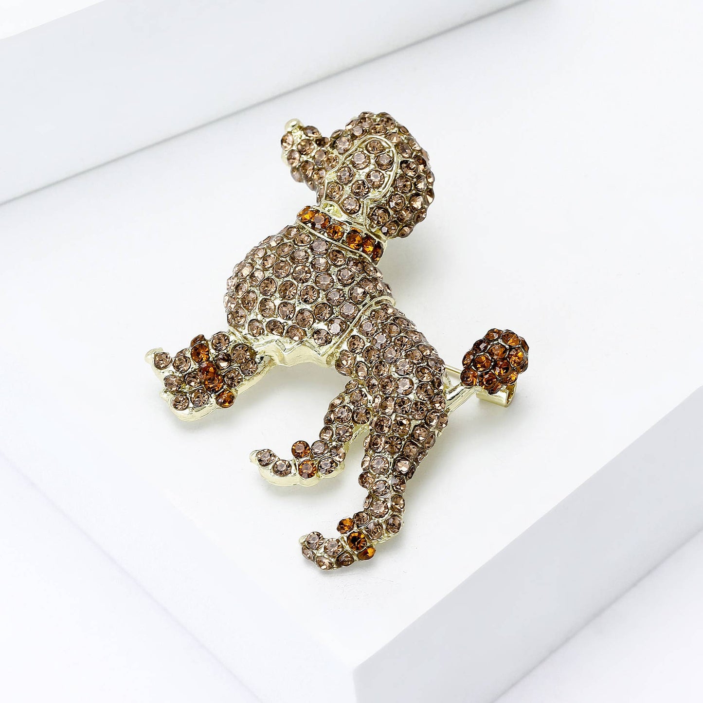 Sparkling Poodle Brooches, Dog Animal Pin Accessories
