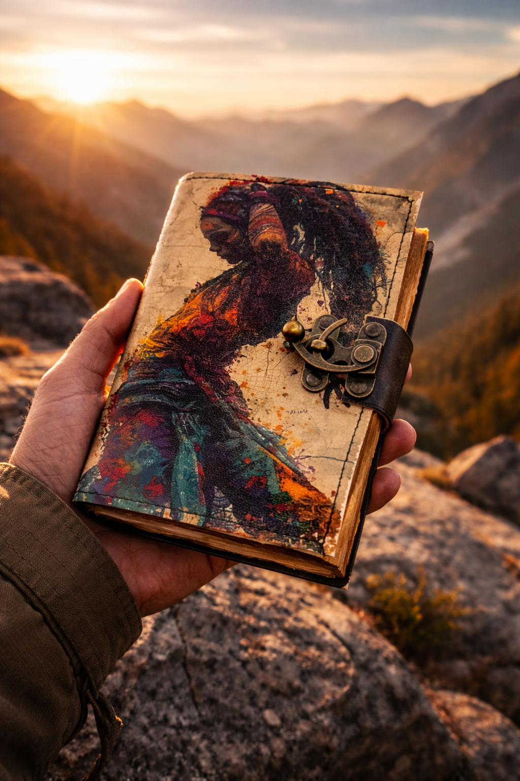 Leather Bound Journal Handmade Vintage Grimoire Notebook