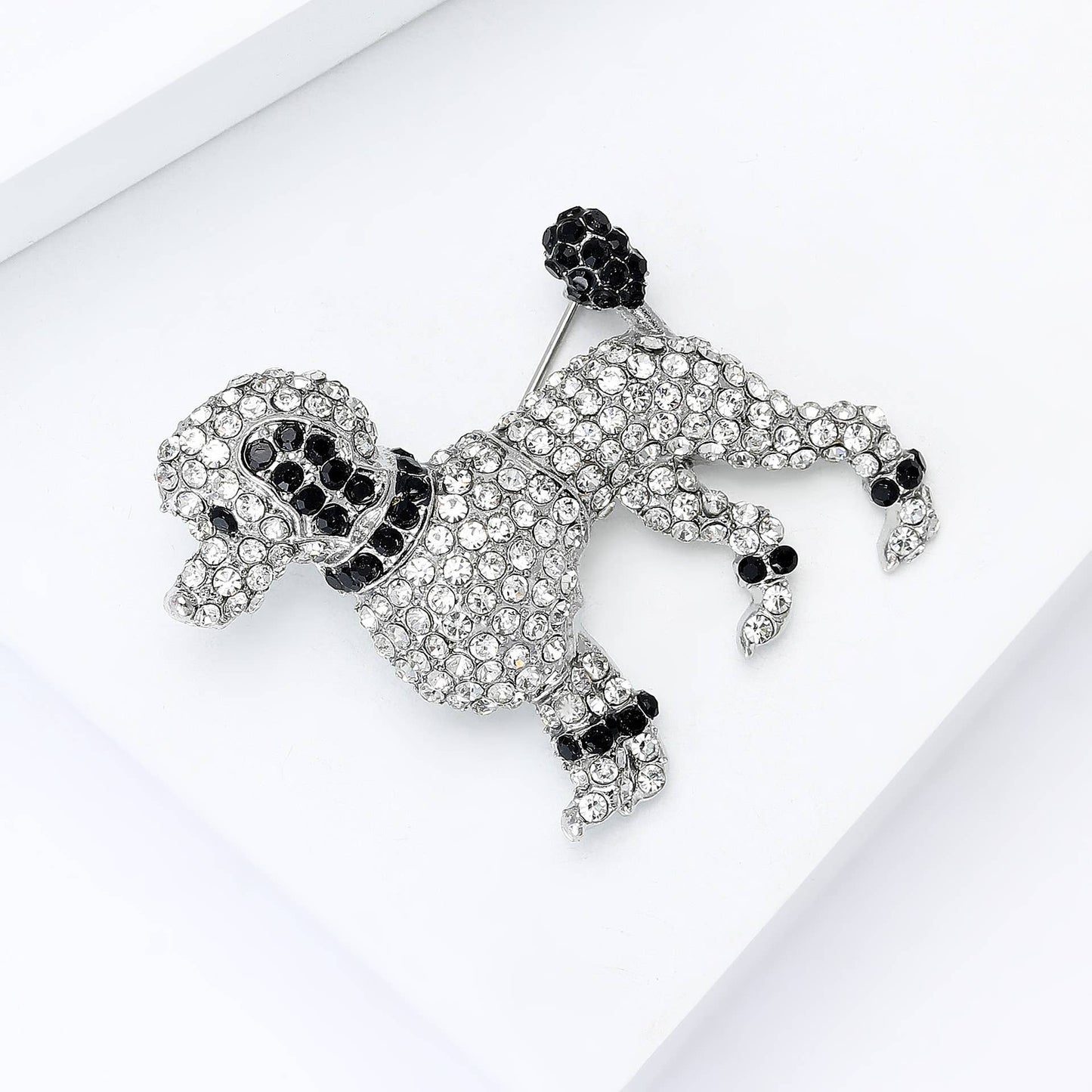 Sparkling Poodle Brooches, Dog Animal Pin Accessories