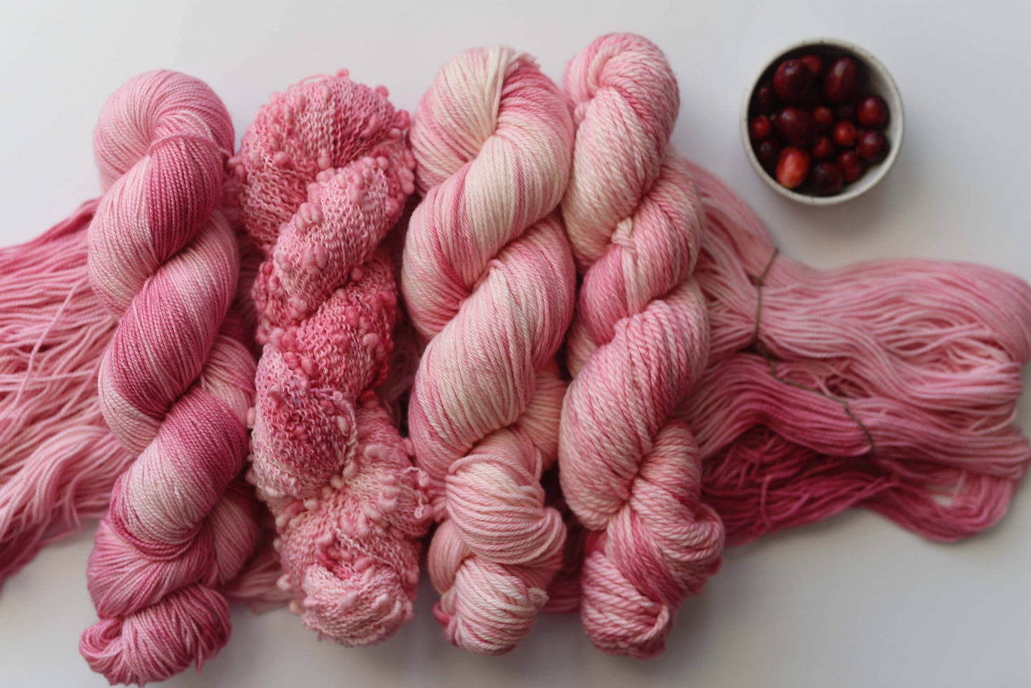 Cranberry & Prosecco - Artisan Dyed Yarn - Multiple Bases 