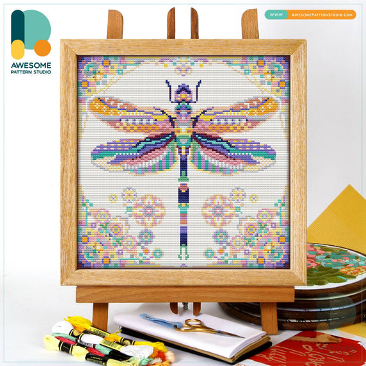 CS654-1 Mandala Dragonfly, Counted Cross Stitch Kit