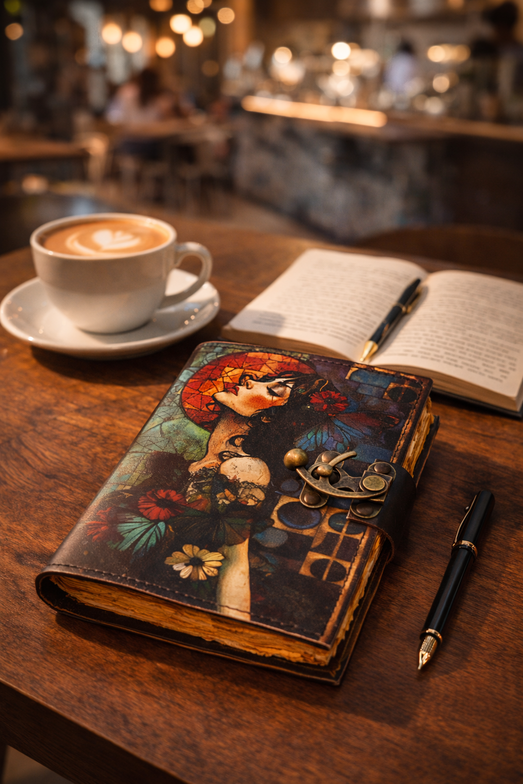 Leather Journal Gothic Notebook the Vintage Grimoire Diary
