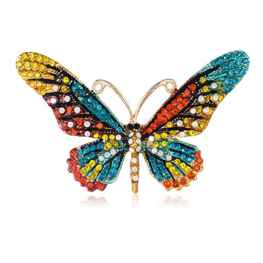 Lovely Diamond Dragonfly Butterfly Brooch Pin