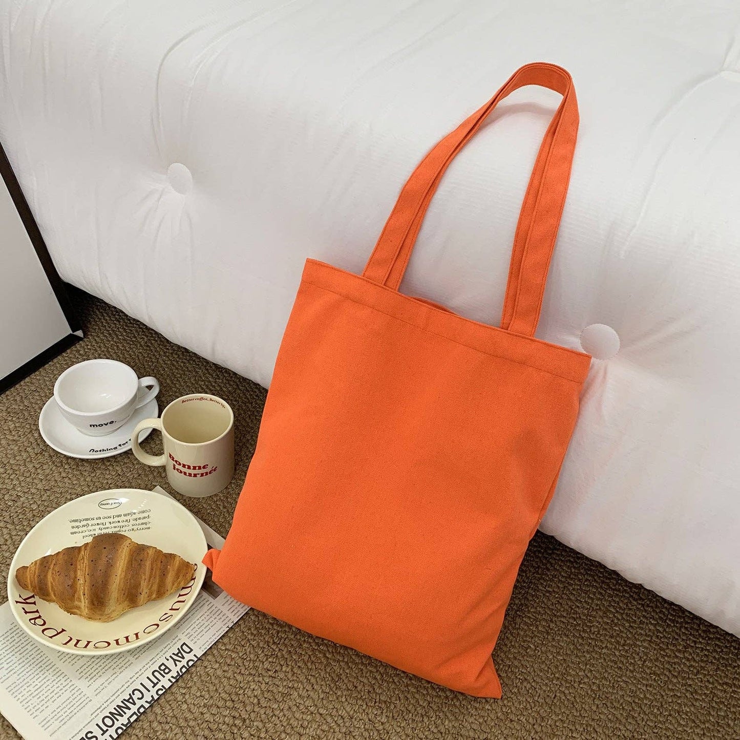 2026 Spring Summer Colored Blank Canvas Tote Bag