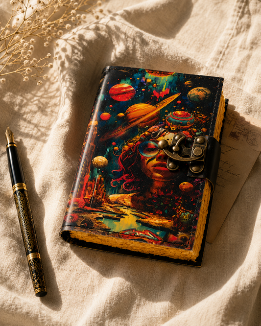 Vintage Leather Grimoire Journal for Spiritual Gift Shops