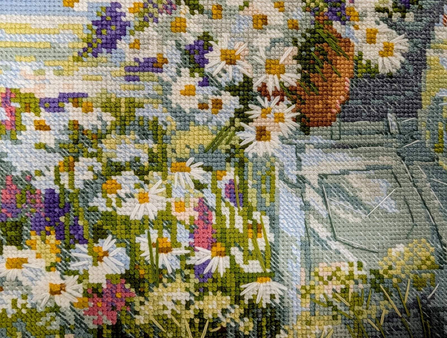 RIOLIS Cross Stitch Kit Chamomile Happiness 2253 Girl Floral
