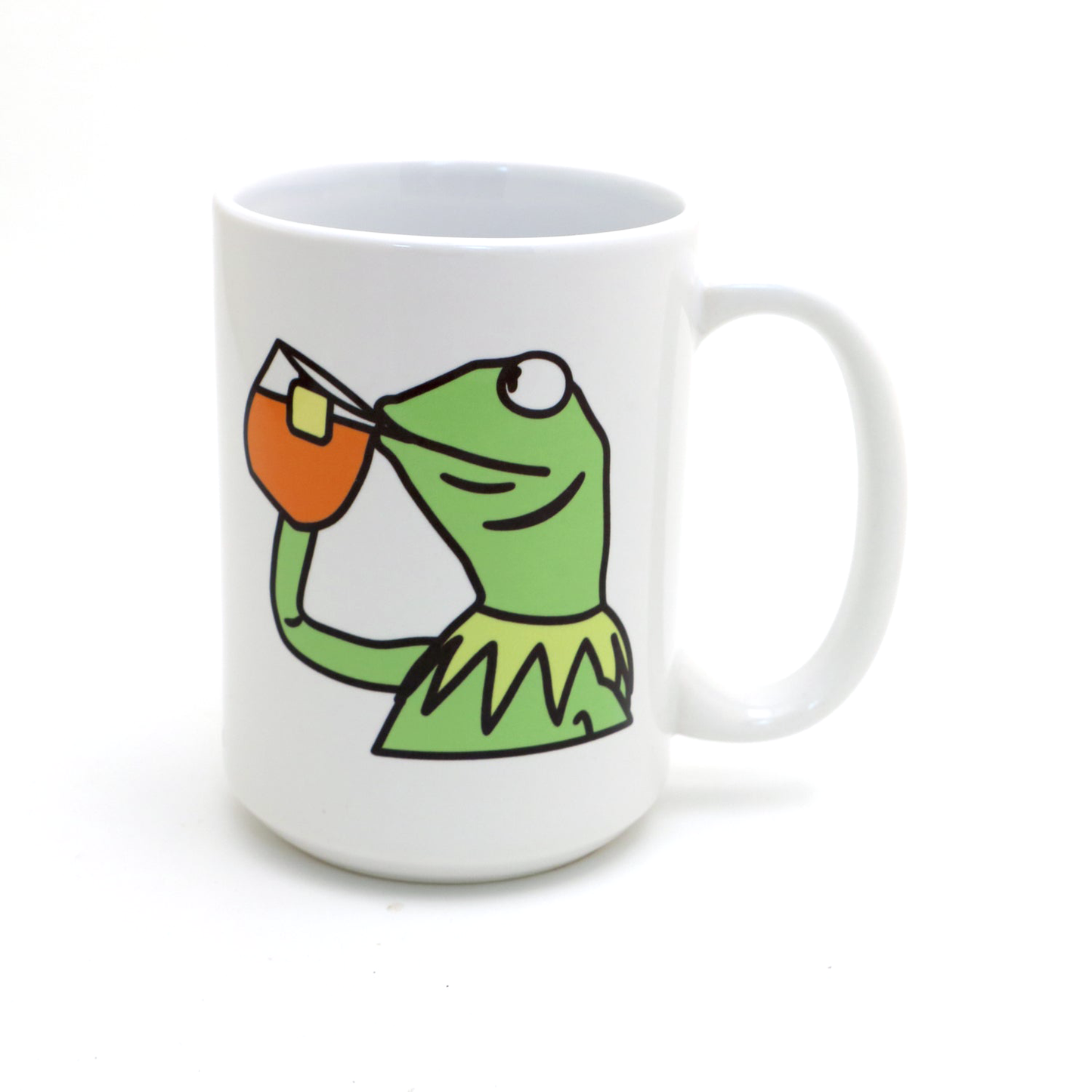 Kermit Drinking Tea Mug, 15 oz, Internet Meme Mug