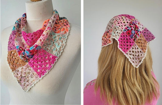 Vintage Crochet Granny Bandana Class