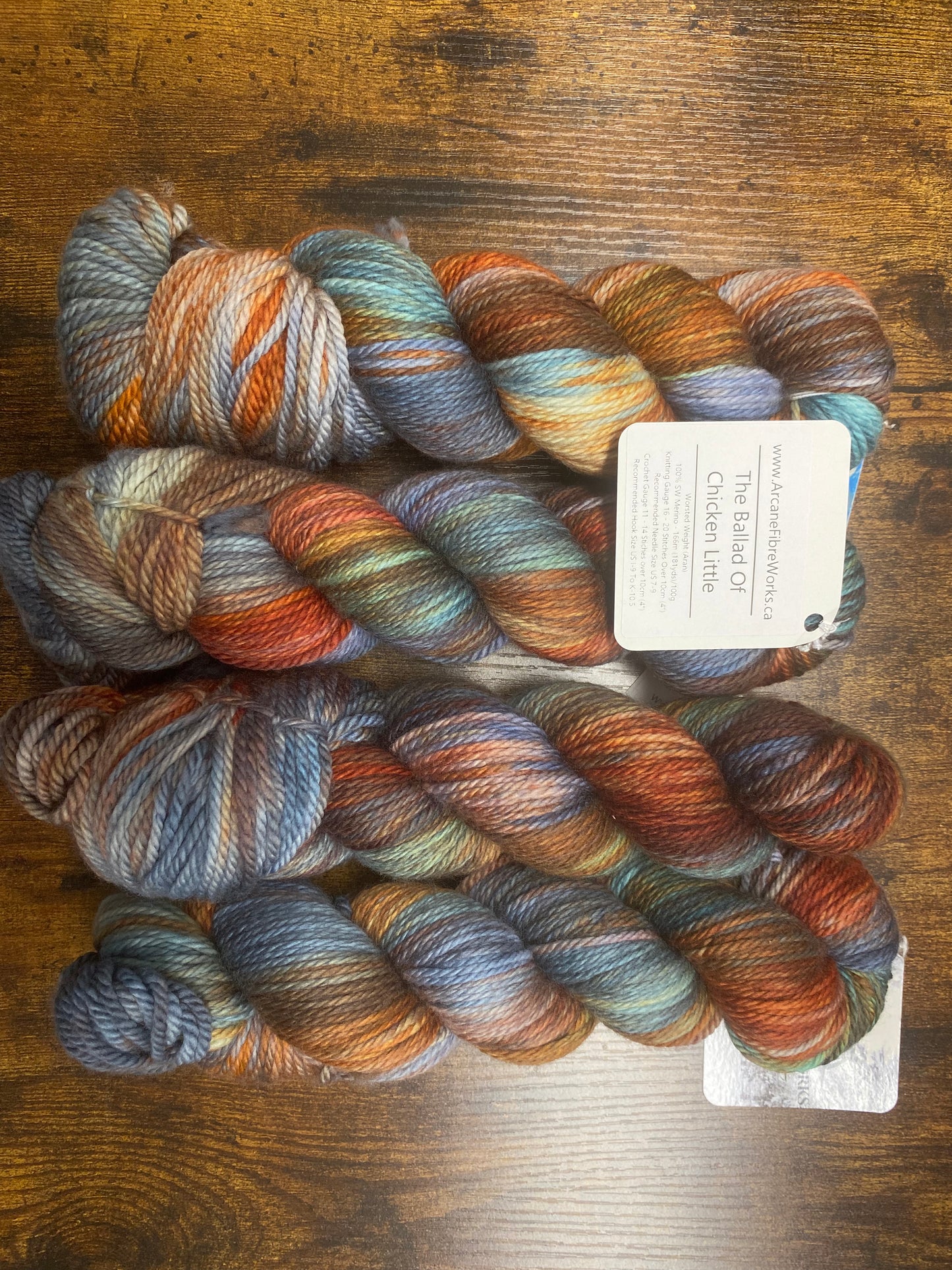 Arcane Fibre Works - Worsted Weight Aran - Hand dyed