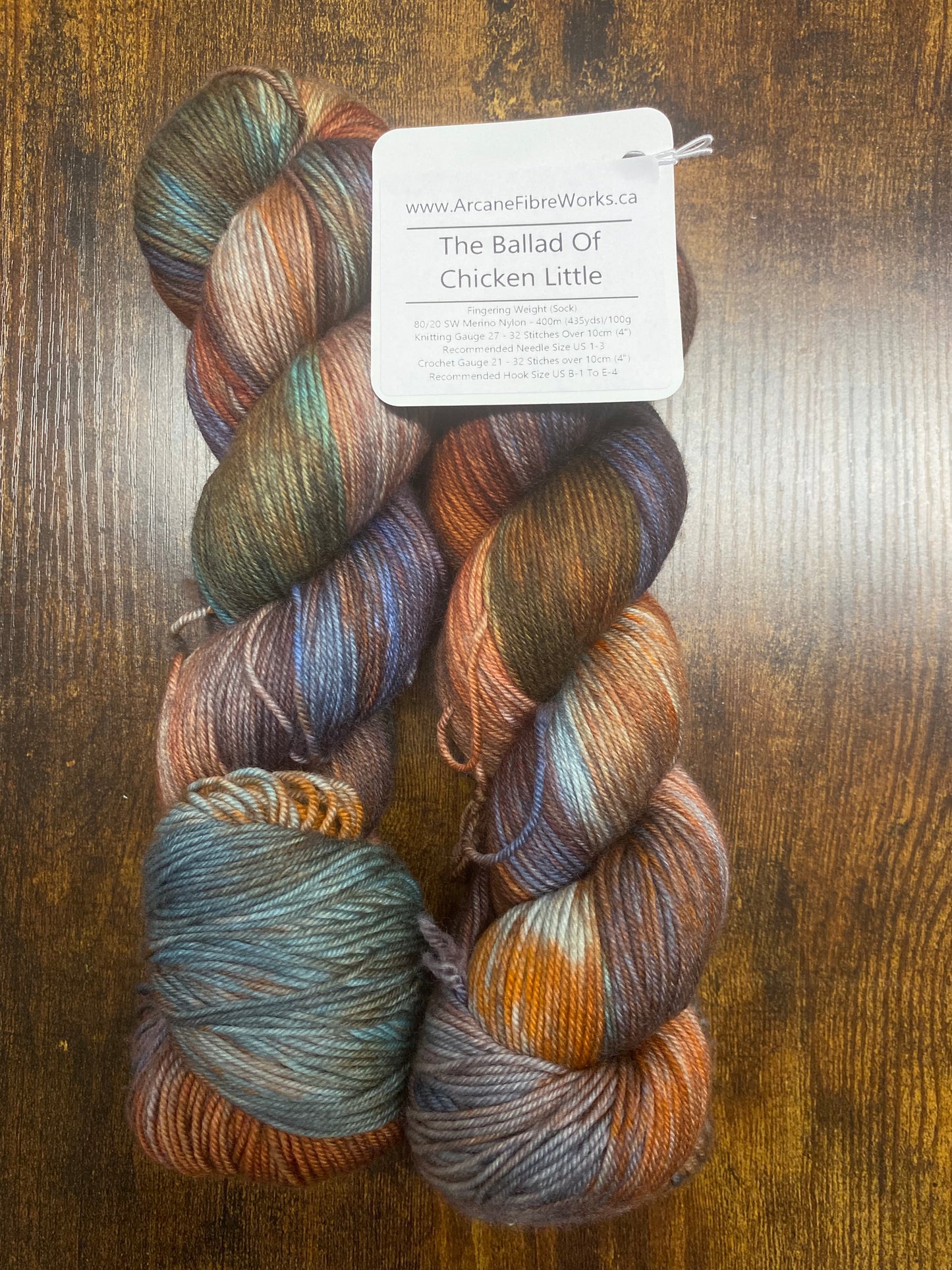 Arcane Fibre Works- Fingering Weight- Hand Dyed