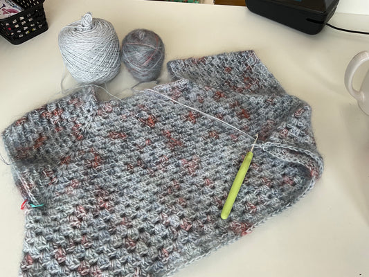 Crochet  Class- Granny Go Around Jumper- Top Down Sweater