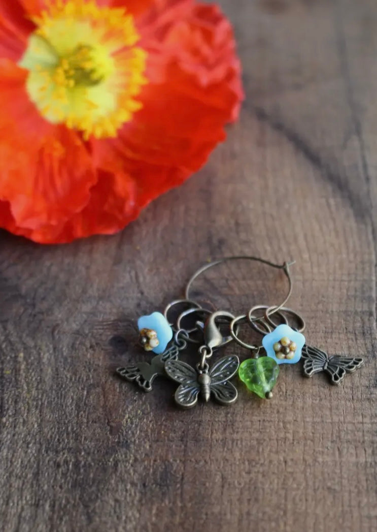 Garden Visitors Stitch Marker Set