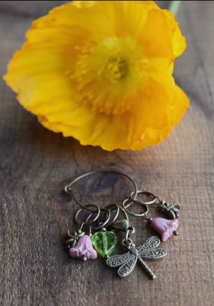 Garden Visitors Stitch Marker Set