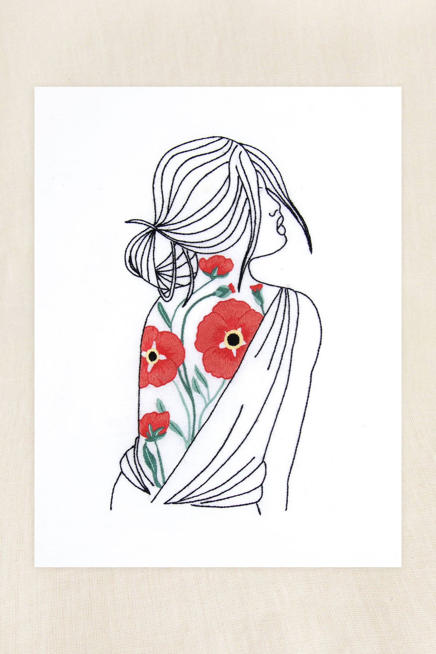 DMC Designer Embroidery Kit - Portrait Poppies, TB202S