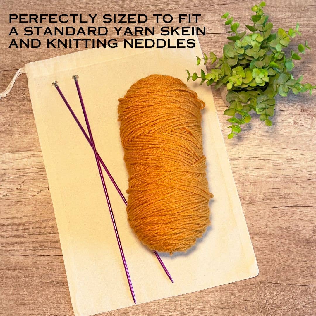 Yarn Funny Quotes Drawstring Project Bags