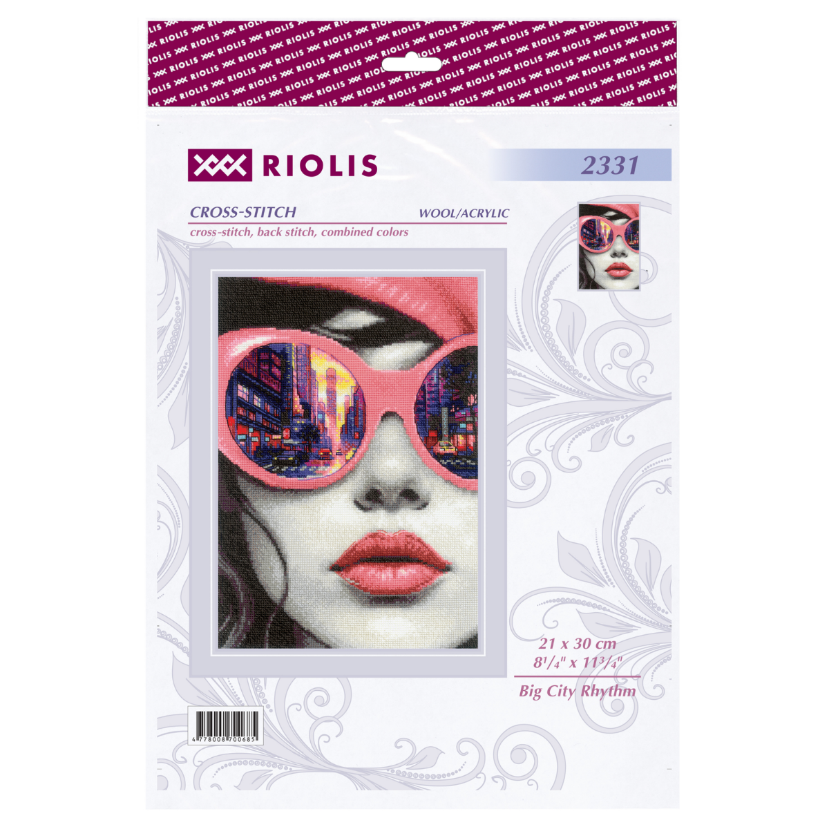 RIOLIS Cross Stitch Kit Big City Rhythm 2331 Urban Woman