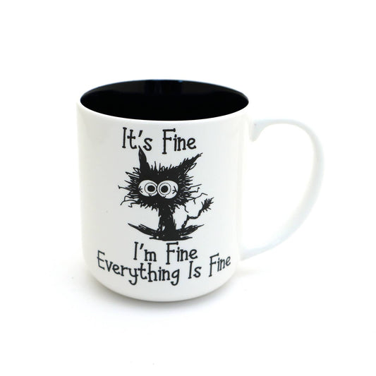 It's Fine, I'm Fine, Everything is Fine Cat Mug