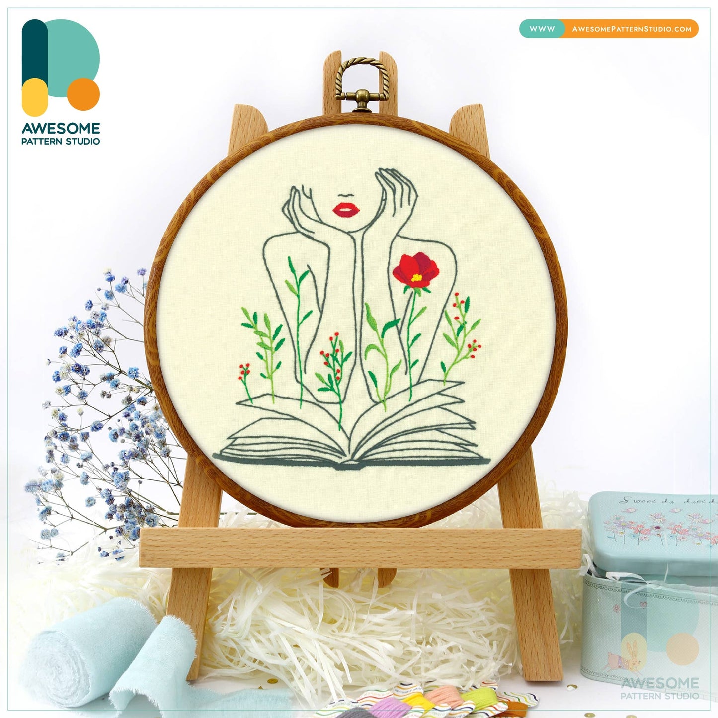 Nature Book Embroidery Kit