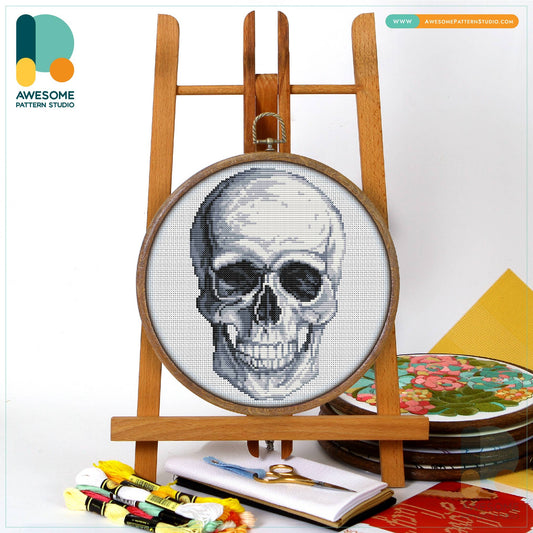 CS2057 Skull The Human Anatomy, Counted Cross Stitch Kit