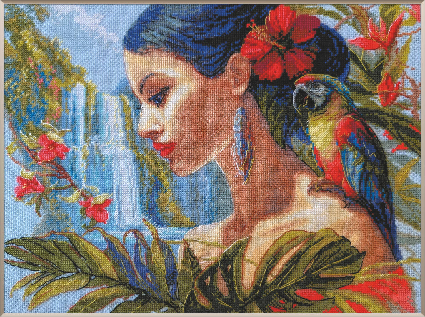 AINE Cross Stitch Kit Mother Nature. Tropics A1027 Portrait